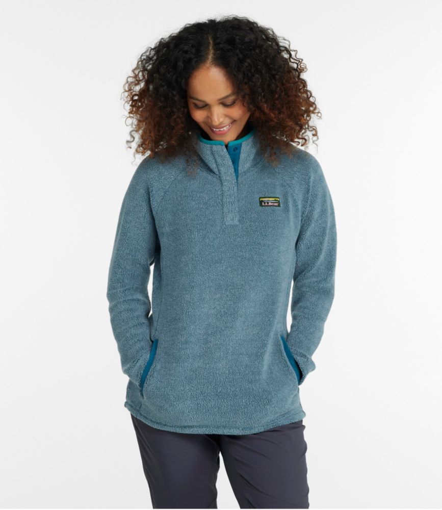 Women's Tumbled Sherpa, Quarter-Snap - leoleo123123