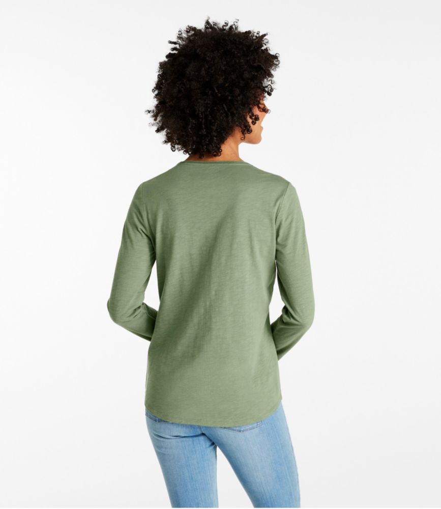 Women's Organic Cotton Tee, Crewneck Long-Sleeve - leoleo123123