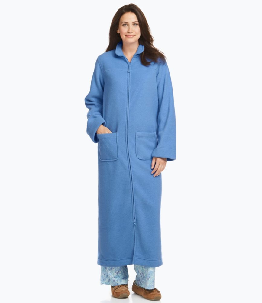 Women's Winter Fleece Robe, Zip-Front - leoleo123123
