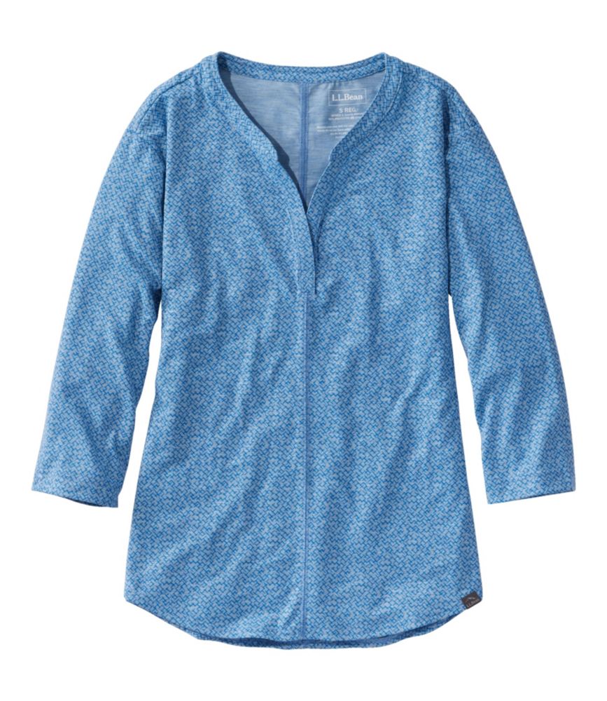 Women's Streamside Tee, Three-Quarter-Sleeve Splitneck, Print - leoleo123123