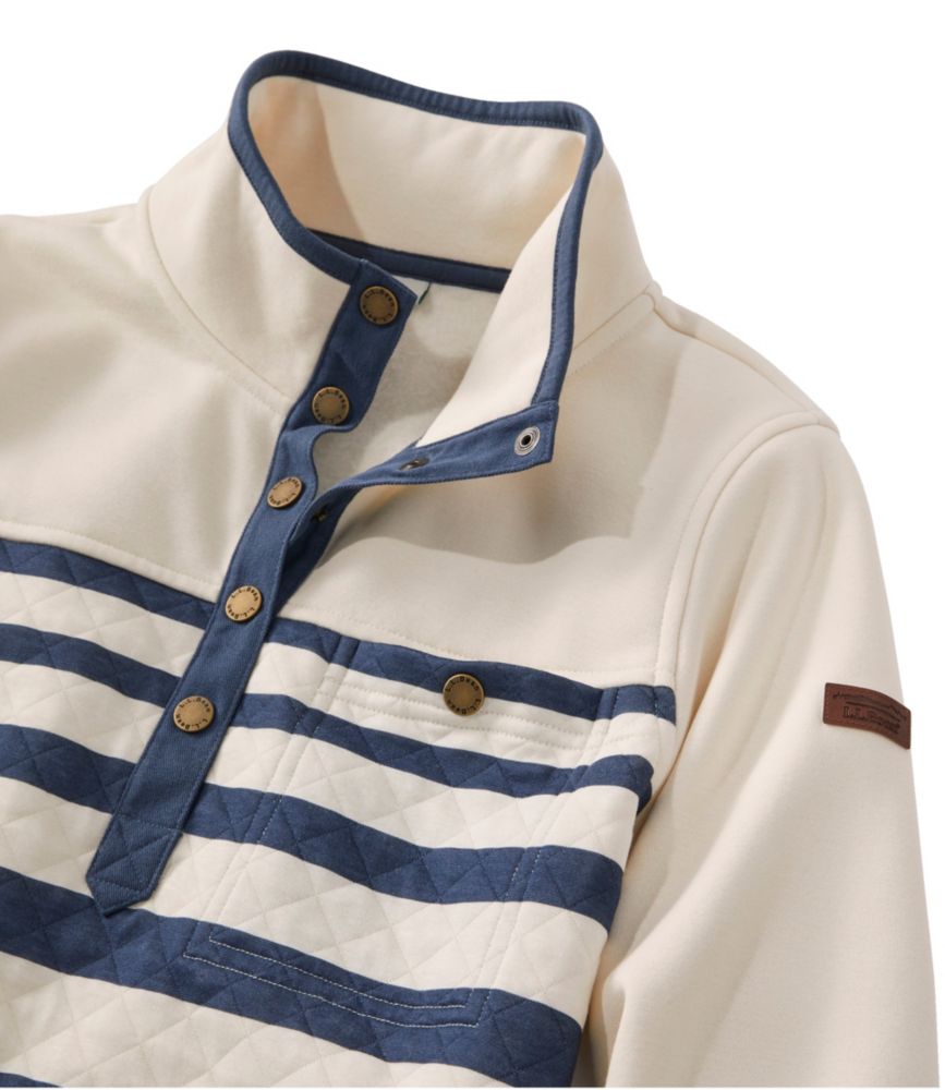 Women's Quilted Sweatshirt, Mockneck Tunic Print - leoleo123123
