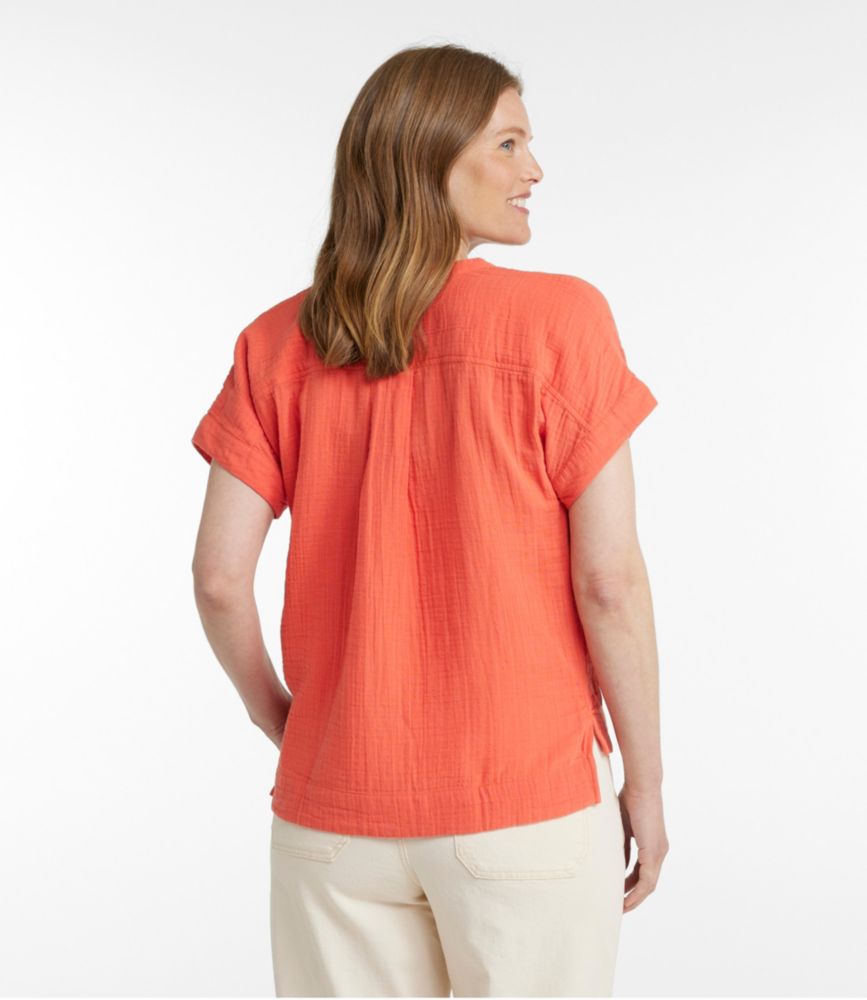 Women's Cloud Gauze Shirt, Short-Sleeve - leoleo123123