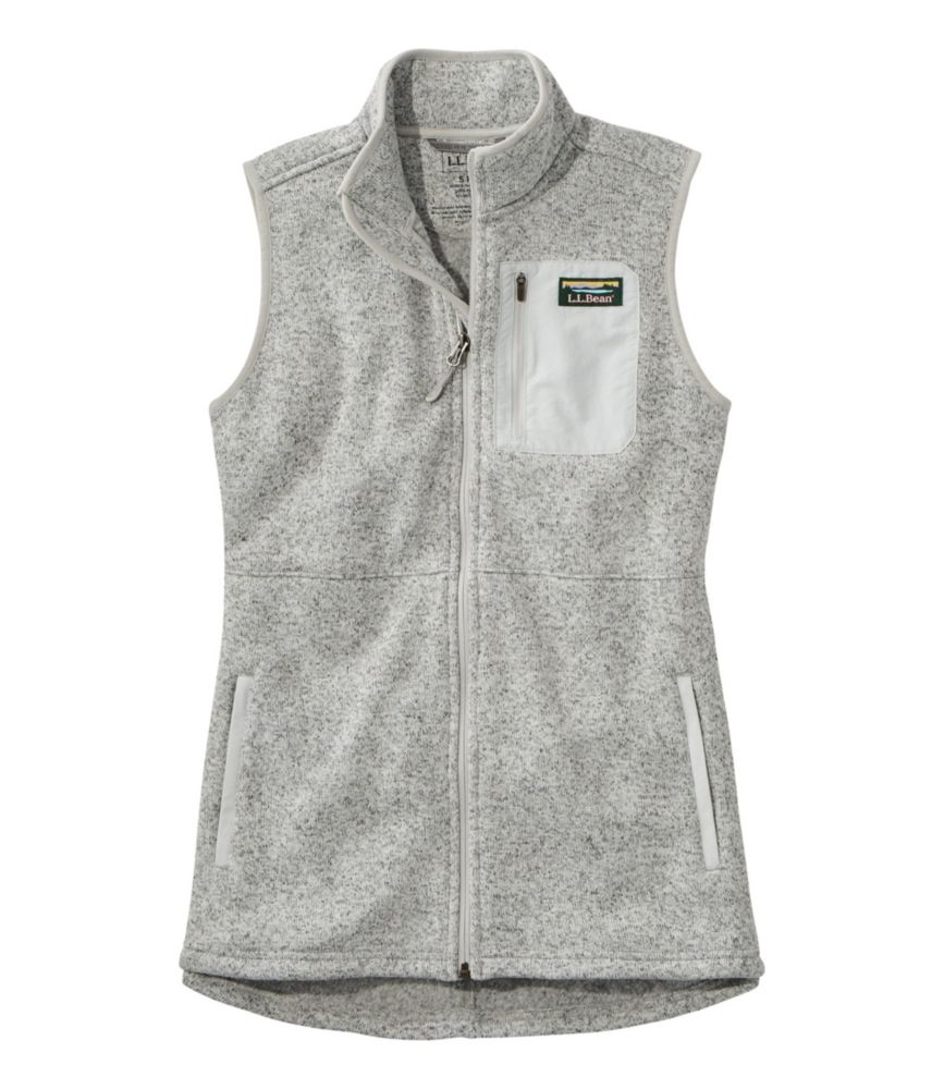 Women's L.L.Bean Sweater Fleece Long Vest - leoleo123123