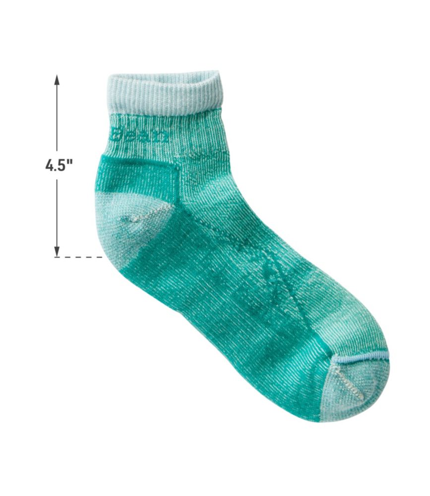 Adults' Cresta Wool Lightweight Hiking Socks, Quarter-Crew - leoleo123123