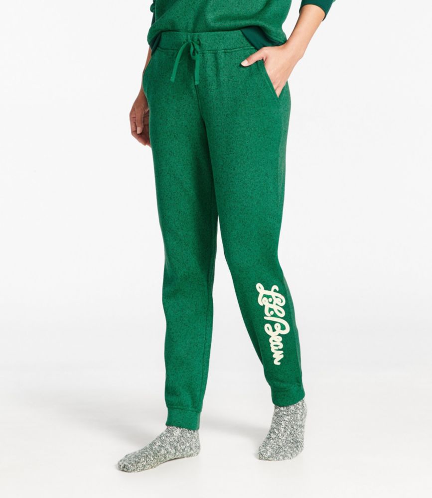 Women's Lightweight Sweater Fleece Pants, Print - leoleo123123