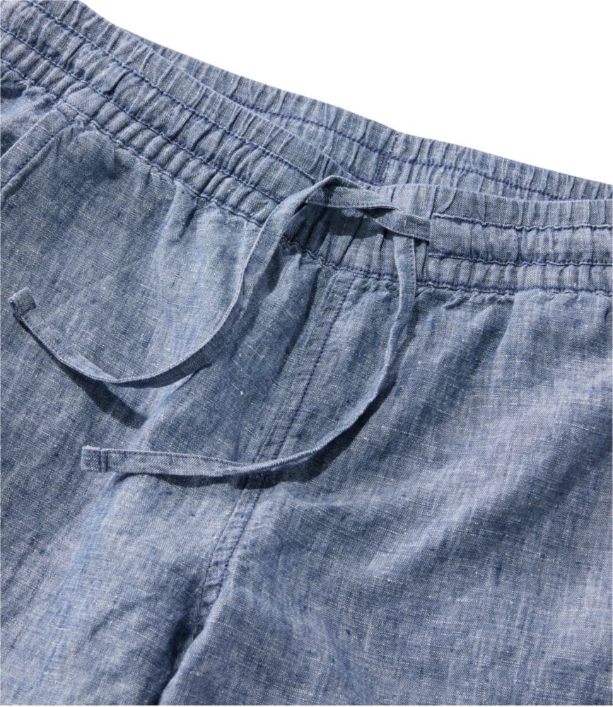 Women's Premium Linen Breezy Pull-On Ankle Pants, Mid-Rise Tapered-Leg - leoleo123123