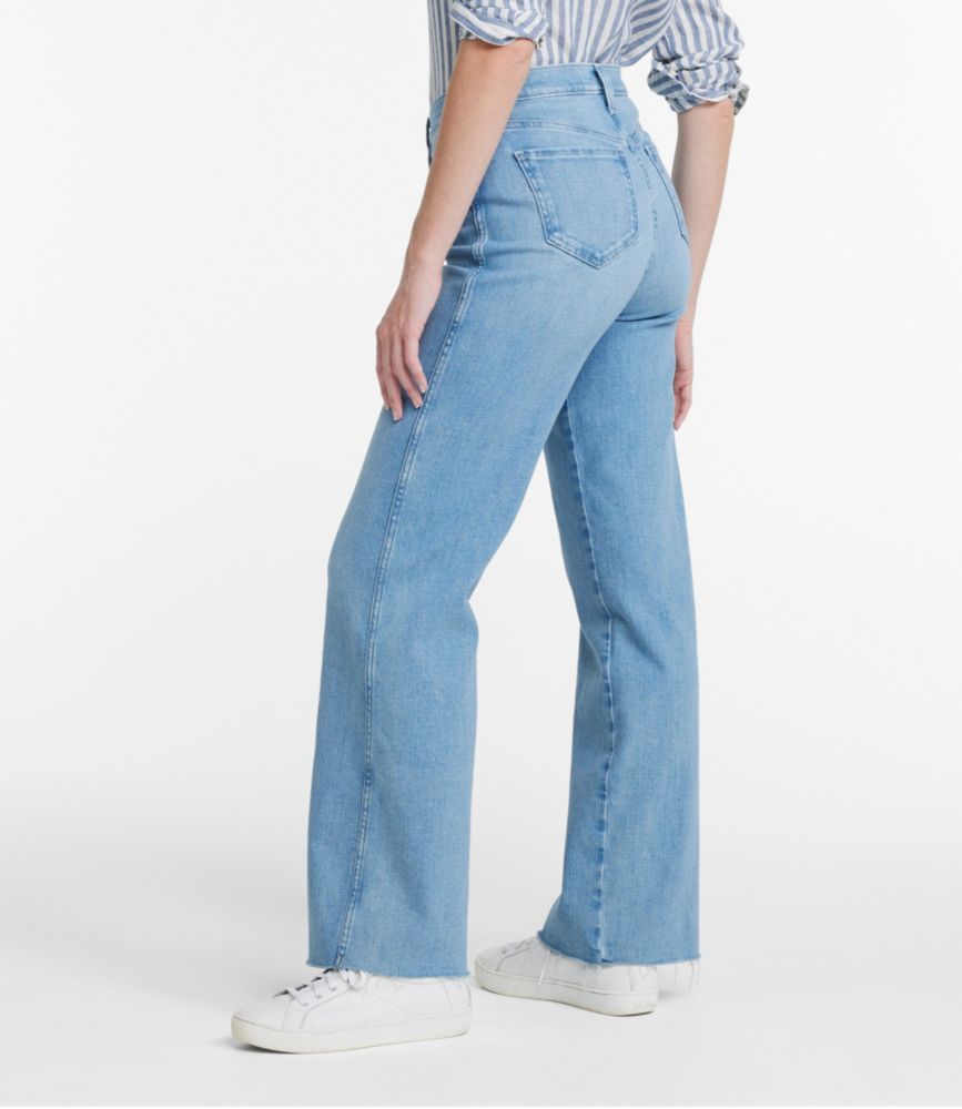 Women's L.L.Bean Everyday Stretch Jeans, High-Rise Relaxed Wide-Leg - leoleo123123