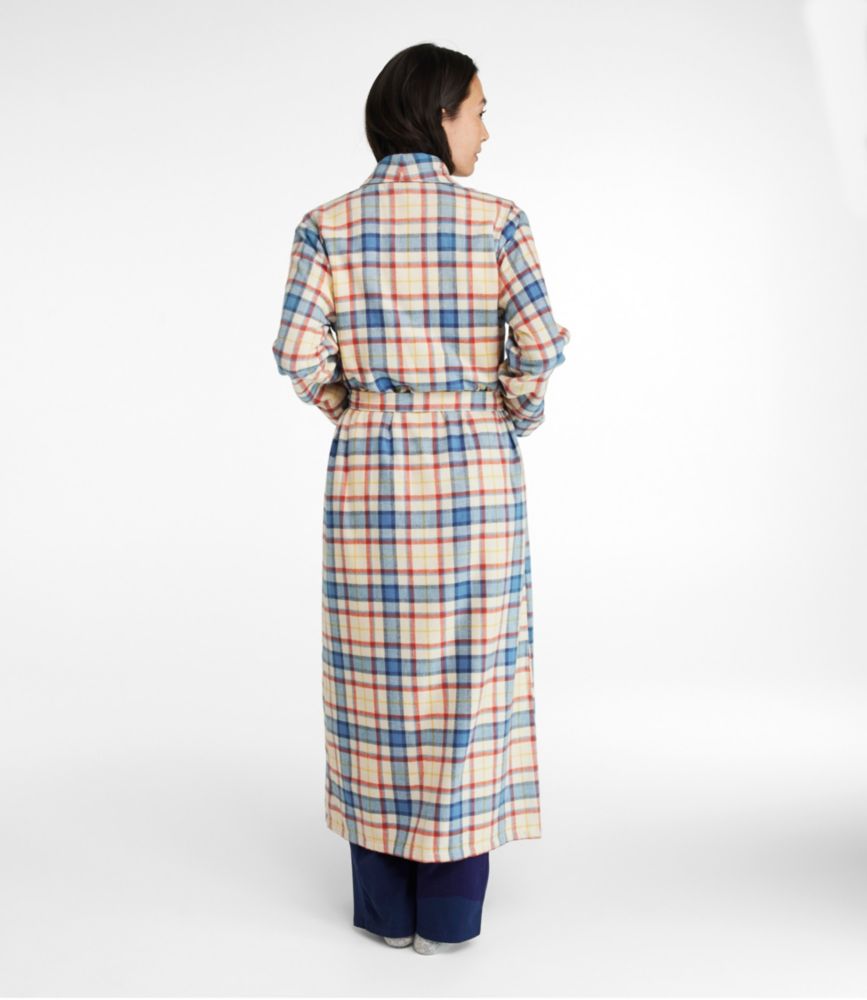 Women's Scotch Plaid Flannel Robe - leoleo123123