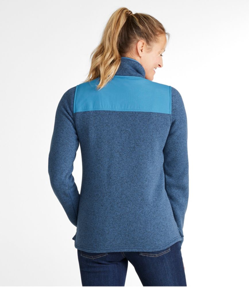 Women's L.L.Bean Sweater Fleece Full-Zip Overlay Jacket - leoleo123123