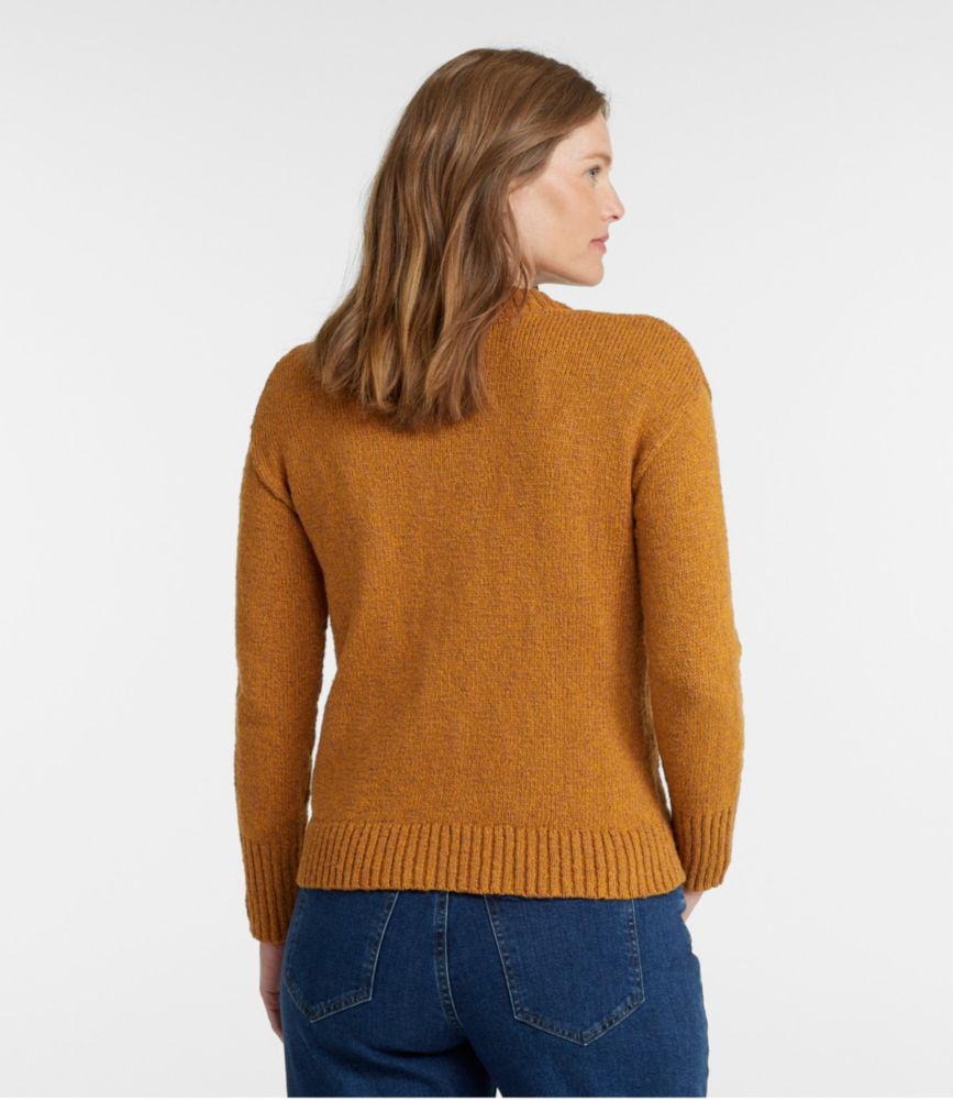 Women's Cotton Ragg Sweater, Crewneck - leoleo123123