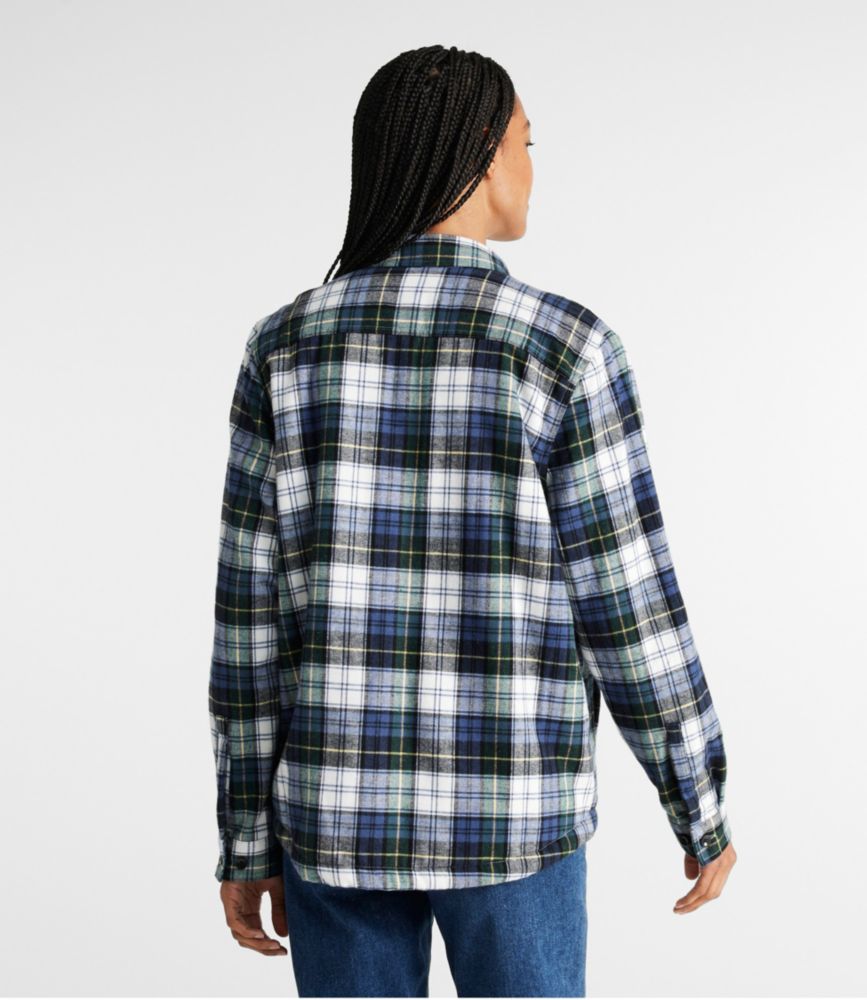 Women's Scotch Plaid Shirt, Sherpa-Lined - leoleo123123