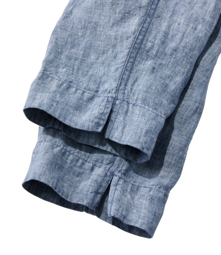 Women's Premium Linen Breezy Pull-On Ankle Pants, Mid-Rise Tapered-Leg - leoleo123123