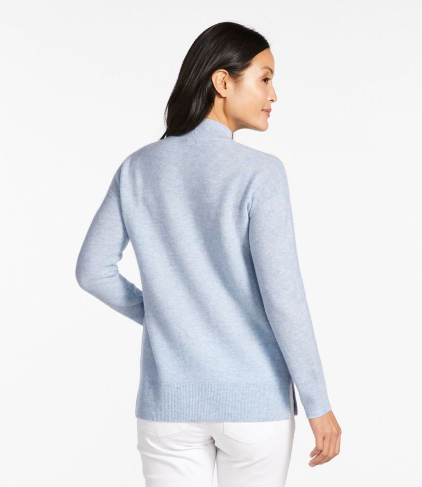 Women's Respun Cashmere Sweater, Mockneck - leoleo123123