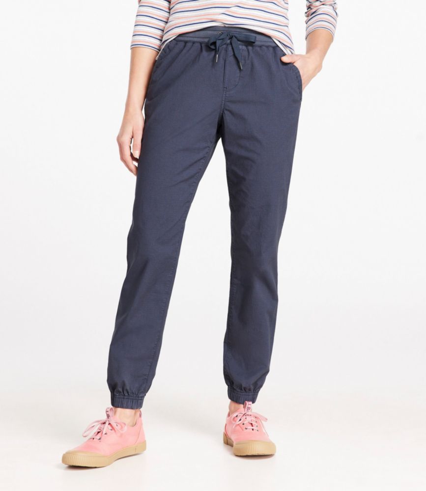 Women's Stretch Ripstop Pull-On Pants, Mid-Rise Slim-Leg Jogger - leoleo123123