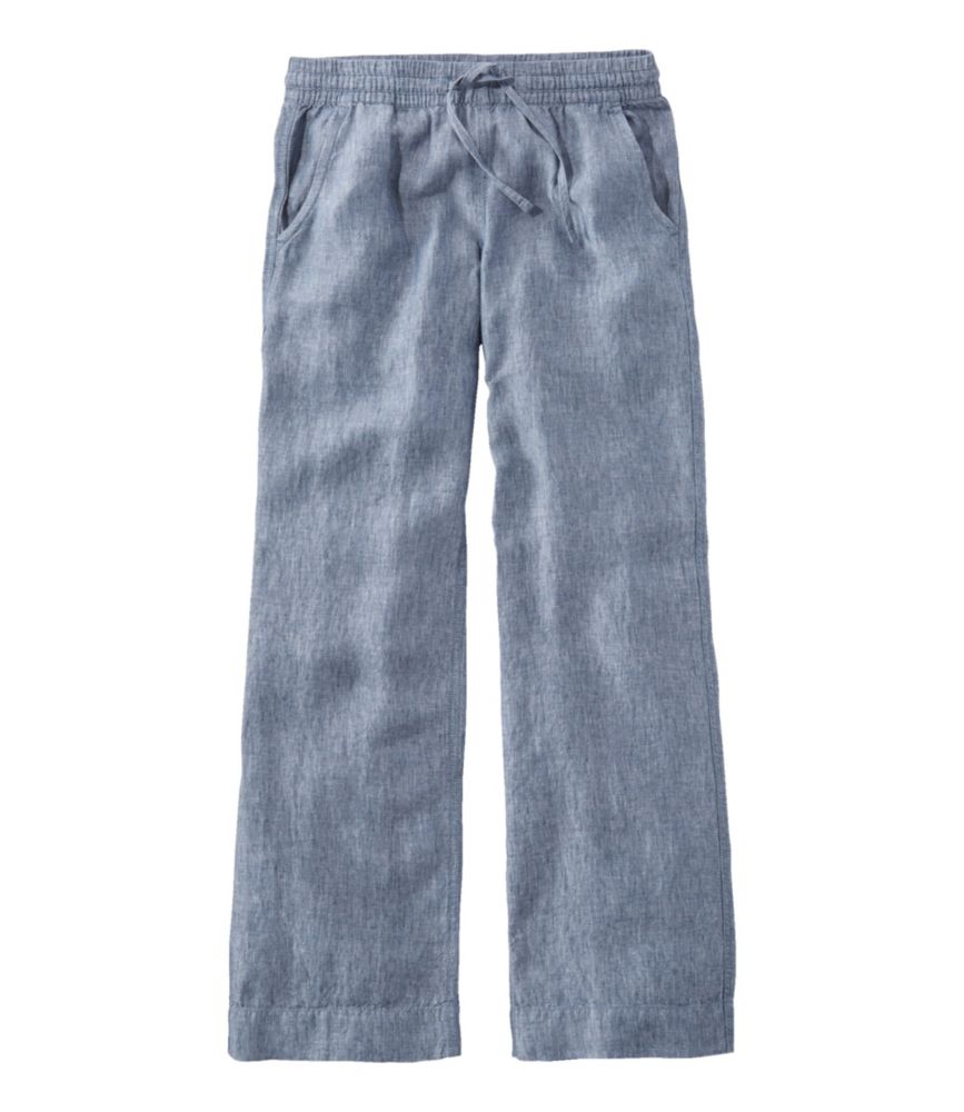 Women's Premium Washable Linen Pull-On Pants - leoleo123123