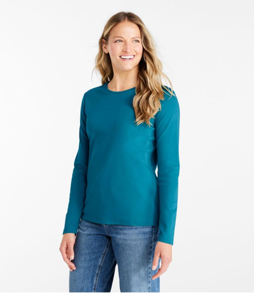Women's L.L.Bean Tee, Long-Sleeve Crewneck - leoleo123123