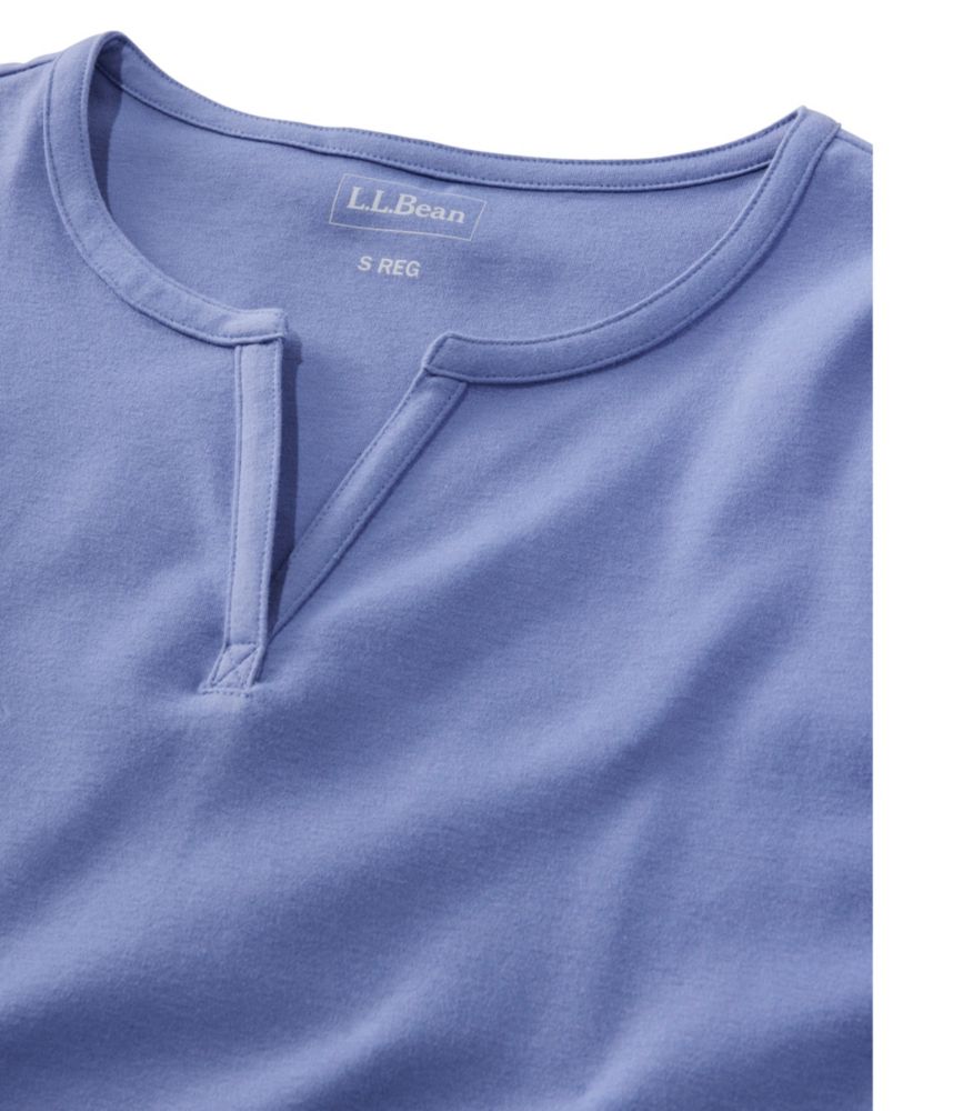 Women's L.L.Bean Tee, Short-Sleeve Notch-Neck - leoleo123123