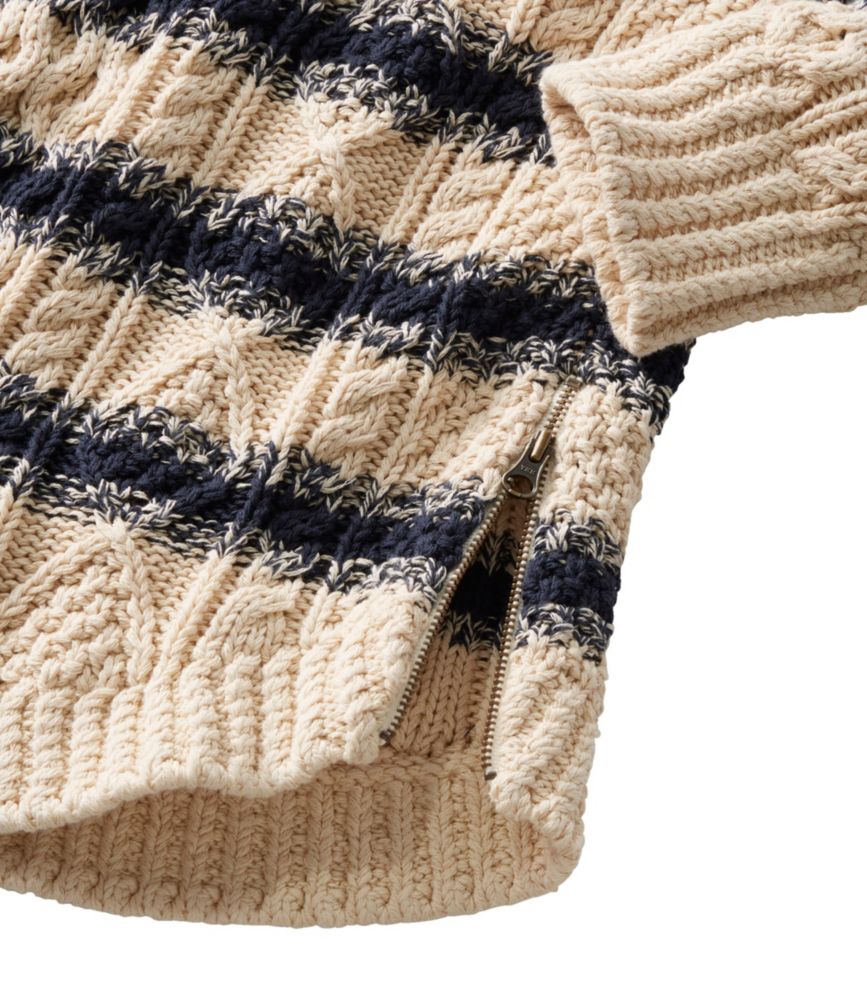 Women's Signature Cotton Fisherman Tunic Sweater, Stripe - leoleo123123