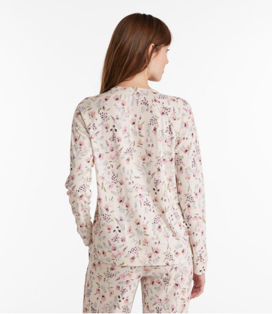 Women's Restorative Sleepwear, Long-Sleeve Henley Print - leoleo123123
