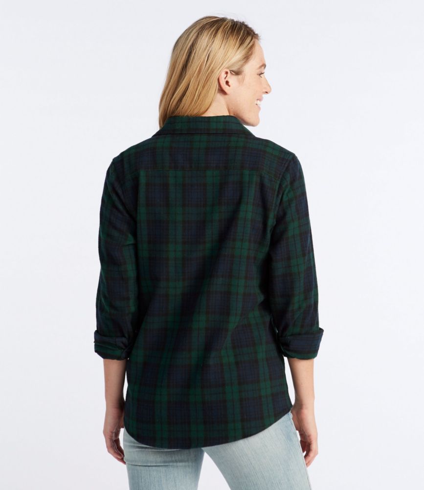 Women's Scotch Plaid Flannel Shirt, Relaxed - leoleo123123