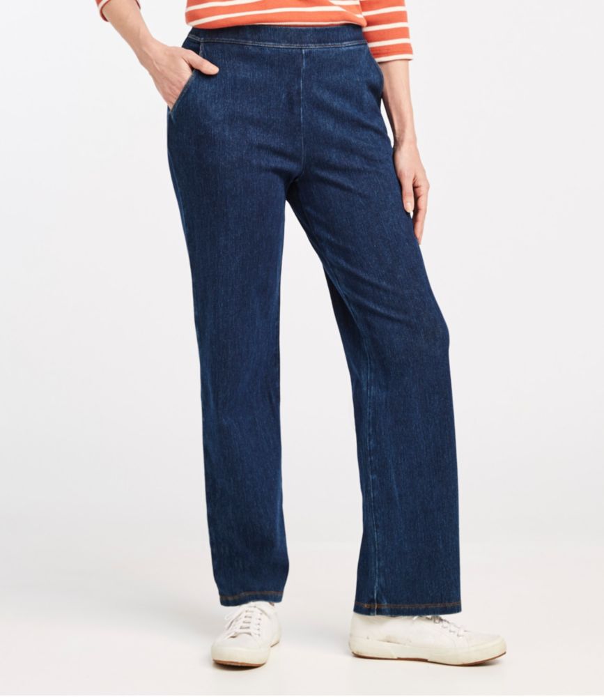 Women's Perfect Fit Pants, Denim Straight-Leg - leoleo123123