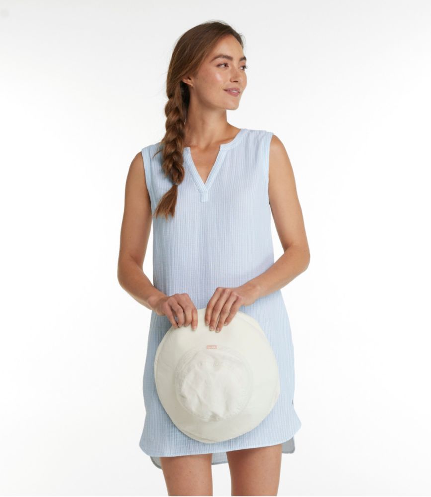 Women's Cloud Gauze Cover-Up Dress, Stripe - leoleo123123