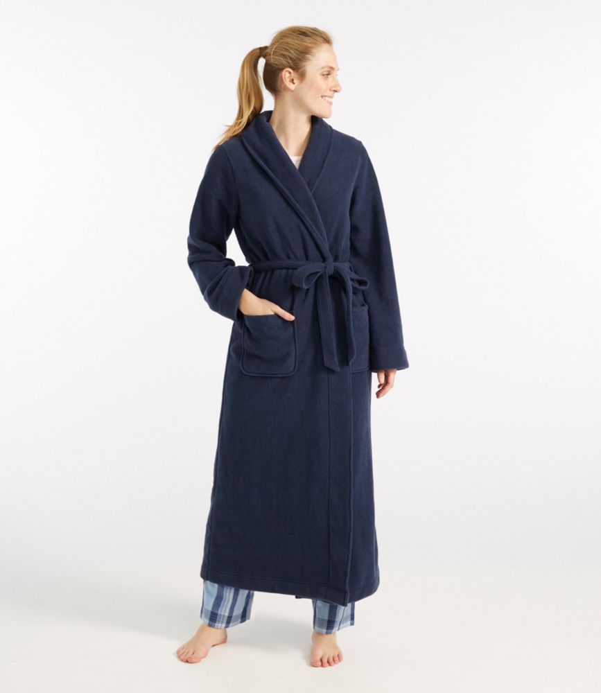 Women's Winter Fleece Robe, Wrap-Front - leoleo123123