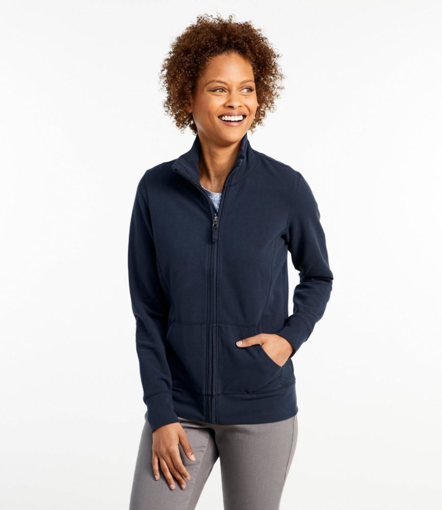 Women's Ultrasoft Sweats, Full-Zip Mock-Neck Jacket - leoleo123123