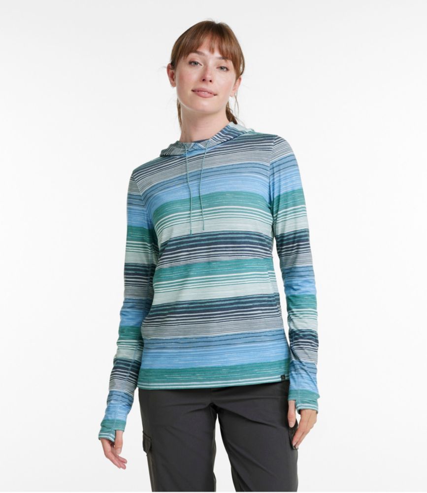 Women's Everyday SunSmart® Hooded Pullover, Long-Sleeve Stripe - leoleo123123