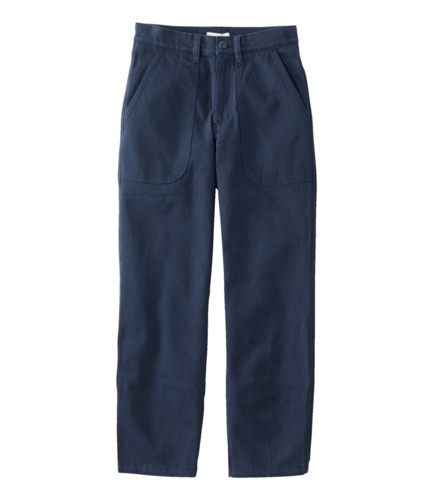 Women's Signature Washed Cotton Barrel Pants, High-Rise Tapered Leg - leoleo123123