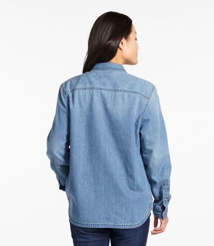 Women's L.L. Bean Heritage Washed Denim Shirt, Lined - leoleo123123