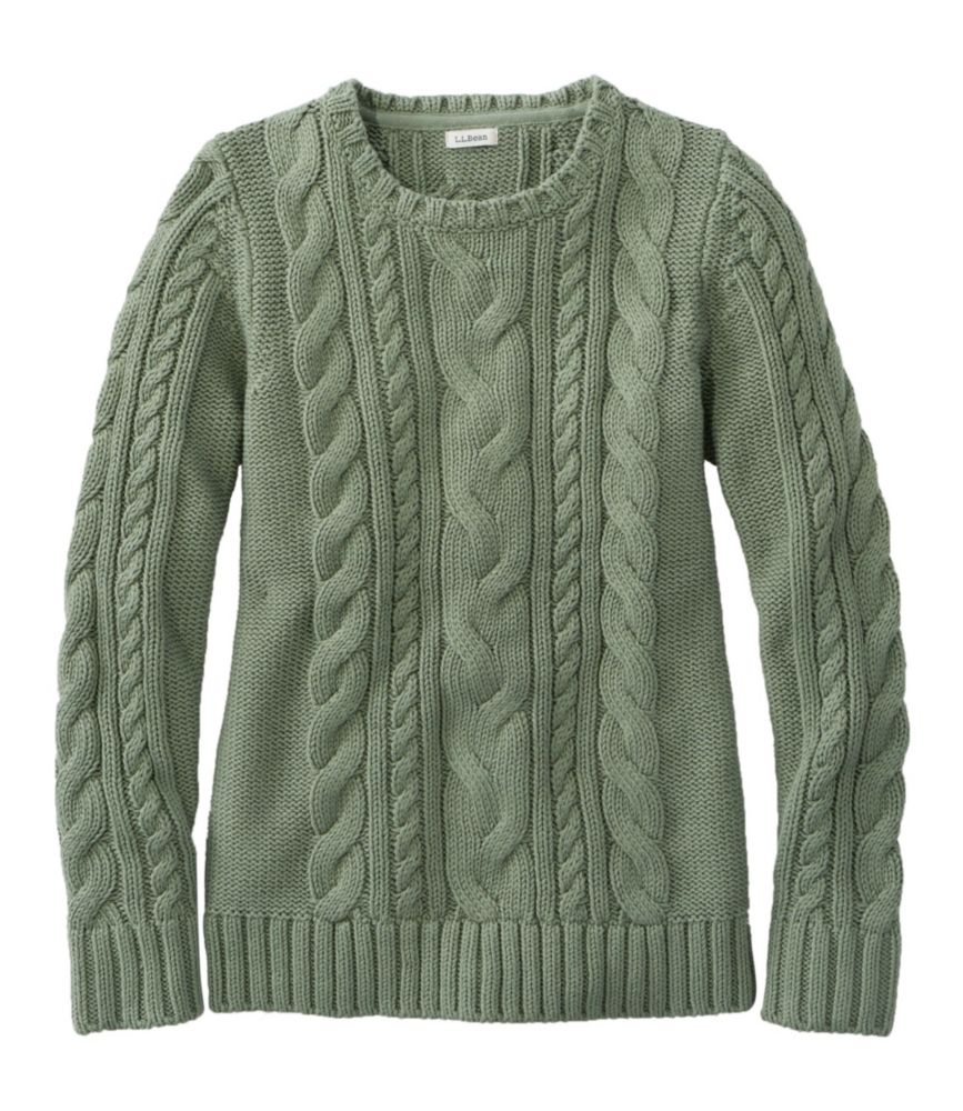 Women's Double L® Cable Sweater, Crewneck - leoleo123123