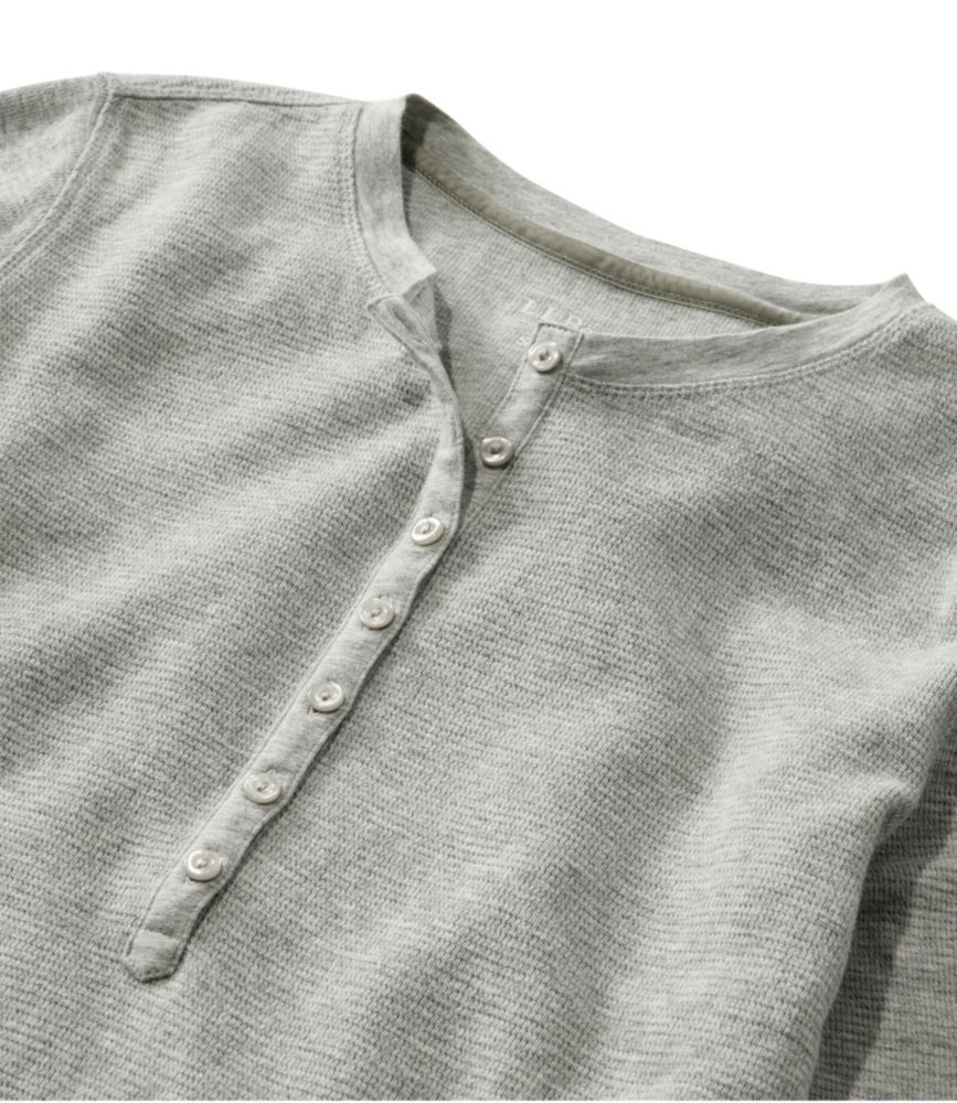 Women's Waffle-Knit Henley - leoleo123123