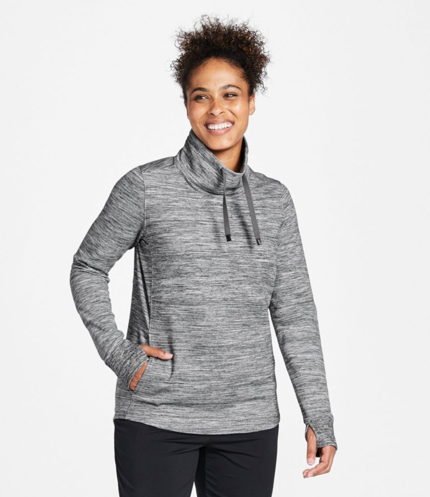 Women's L.L.Bean Cozy Mixed-Knit Pullover, Marled - leoleo123123