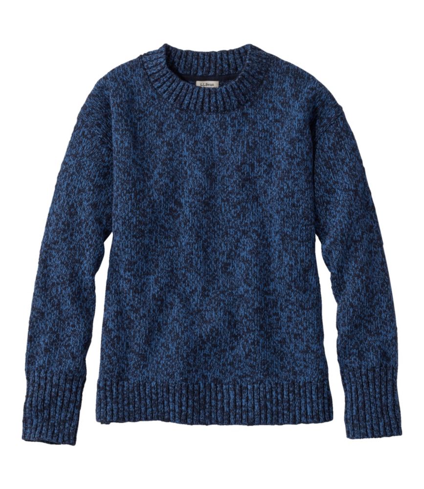 Women's Cotton Ragg Sweater, Crewneck - leoleo123123