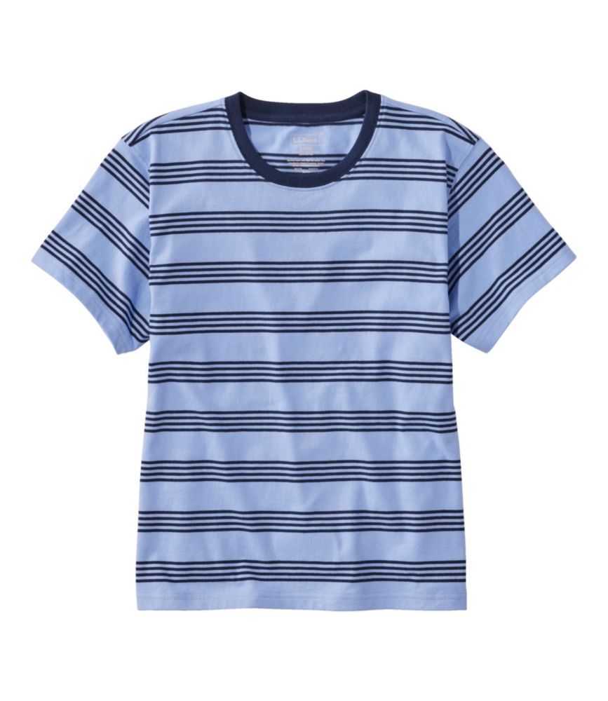 Women's Saturday T-Shirt, Crewneck Short-Sleeve Stripe - leoleo123123