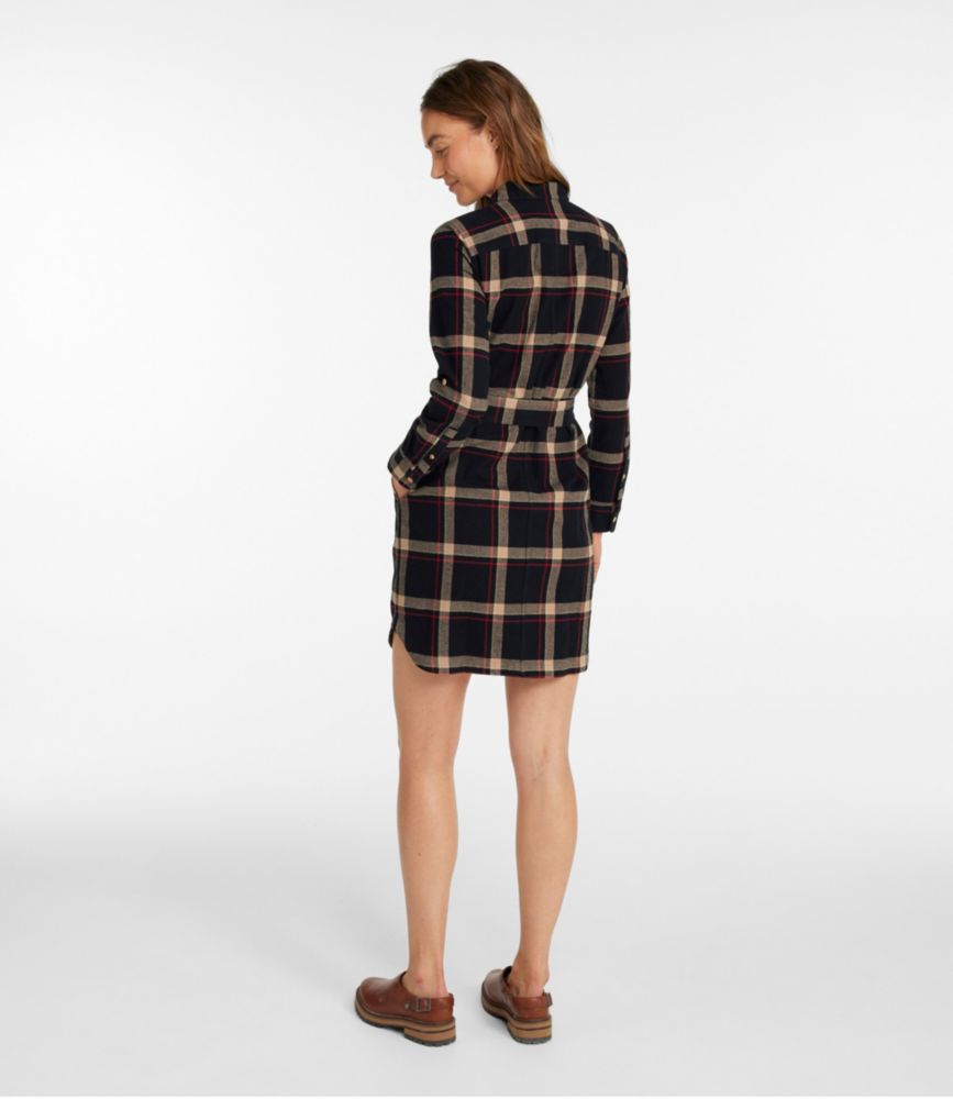 Women's Signature Camp Flannel Shirt Dress, Button-Front - leoleo123123