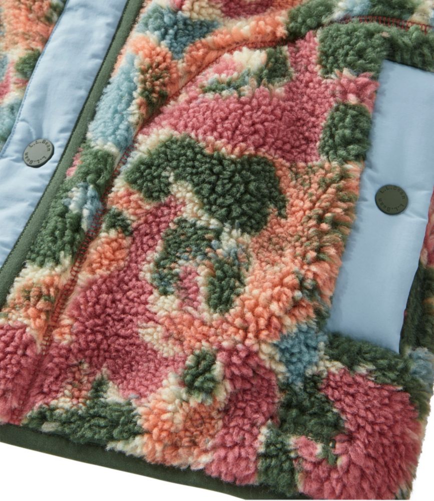 Women's Bean's Sherpa Fleece Jacket, Print - leoleo123123