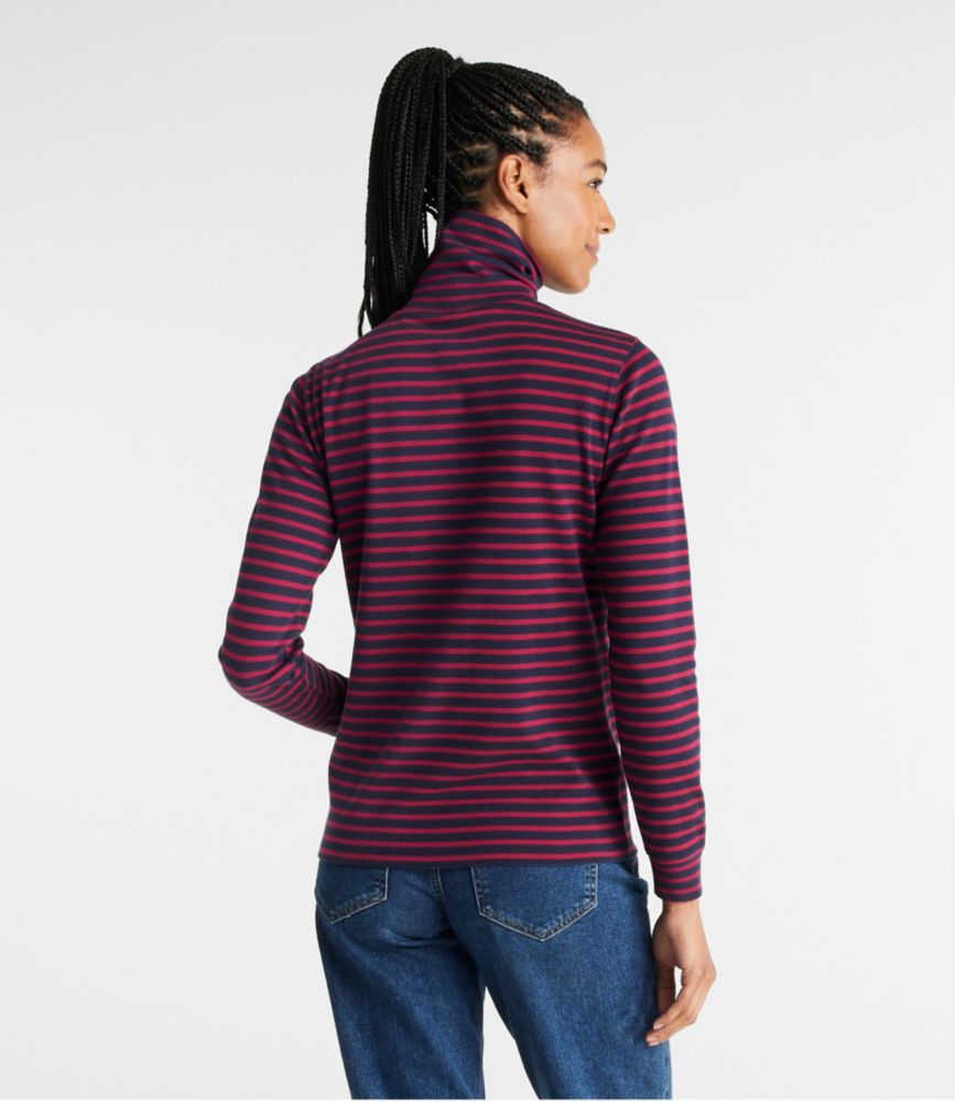 Women's L.L.Bean Interlock Turtleneck, Long-Sleeve Stripe - leoleo123123