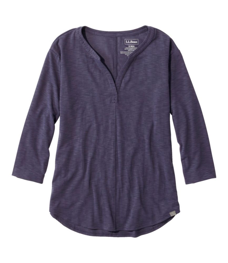 Women's Streamside Tee, Three-Quarter-Sleeve Splitneck - leoleo123123
