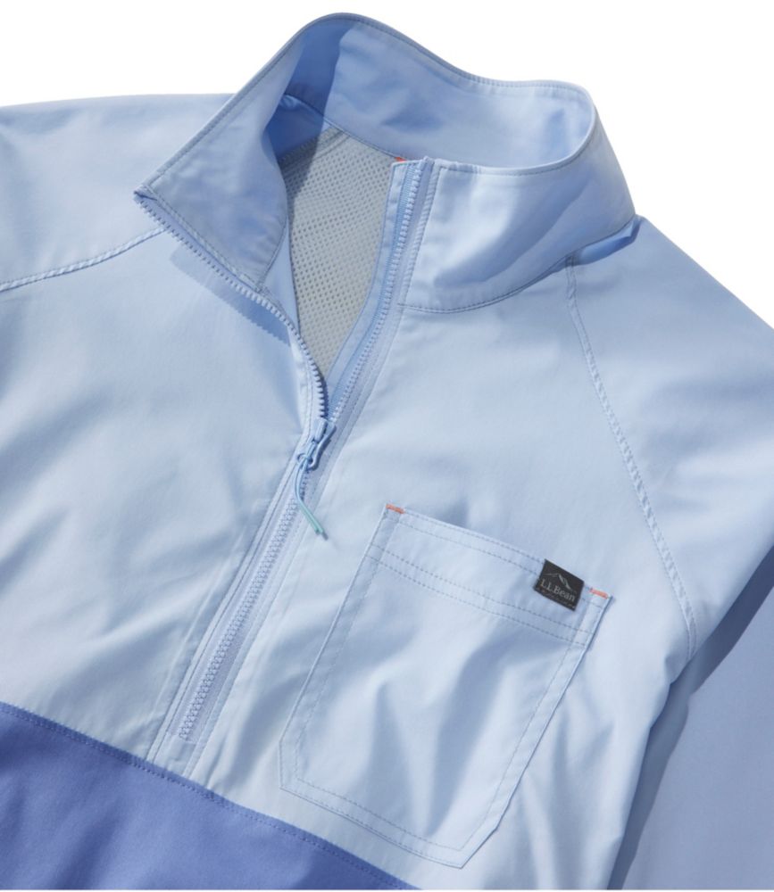 Women's Everyday SunSmart® Woven Shirt, Quarter-Zip Pullover Colorblock - leoleo123123