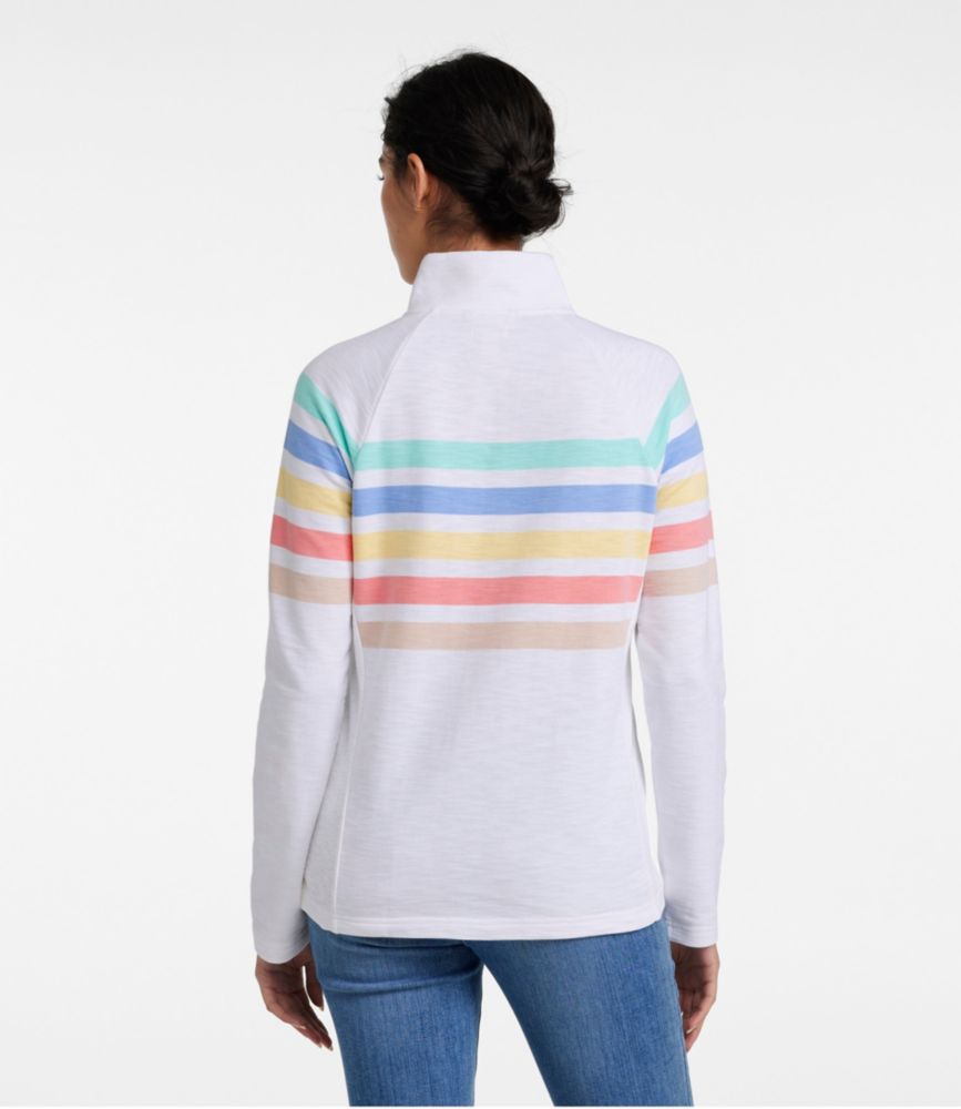 Women's Peaks Island Quarter-Zip Pullover, Stripe - leoleo123123