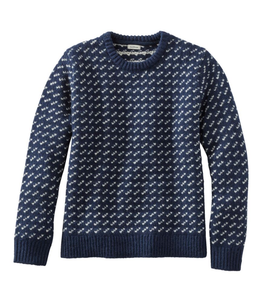 Women's Bean's Classic Ragg Wool Sweater, Crewneck Bird's-Eye - leoleo123123