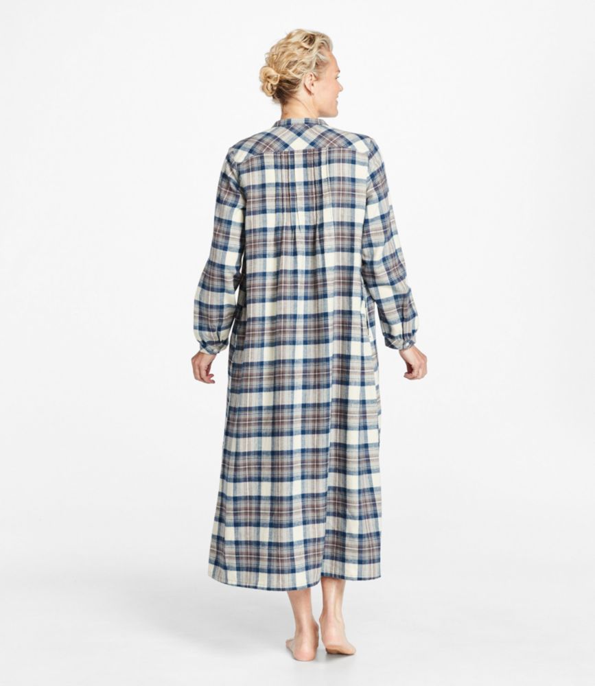 Women's Scotch Plaid Flannel Nightgown - leoleo123123