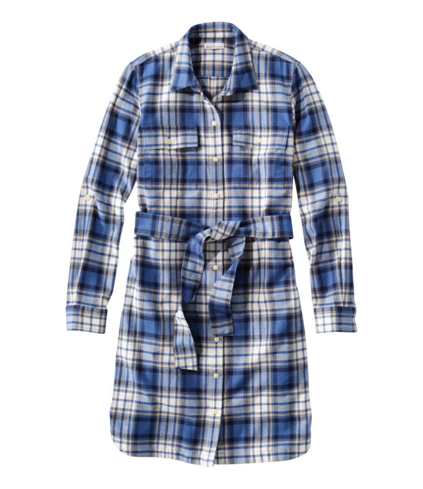 Women's Signature Camp Flannel Shirt Dress, Button-Front - leoleo123123