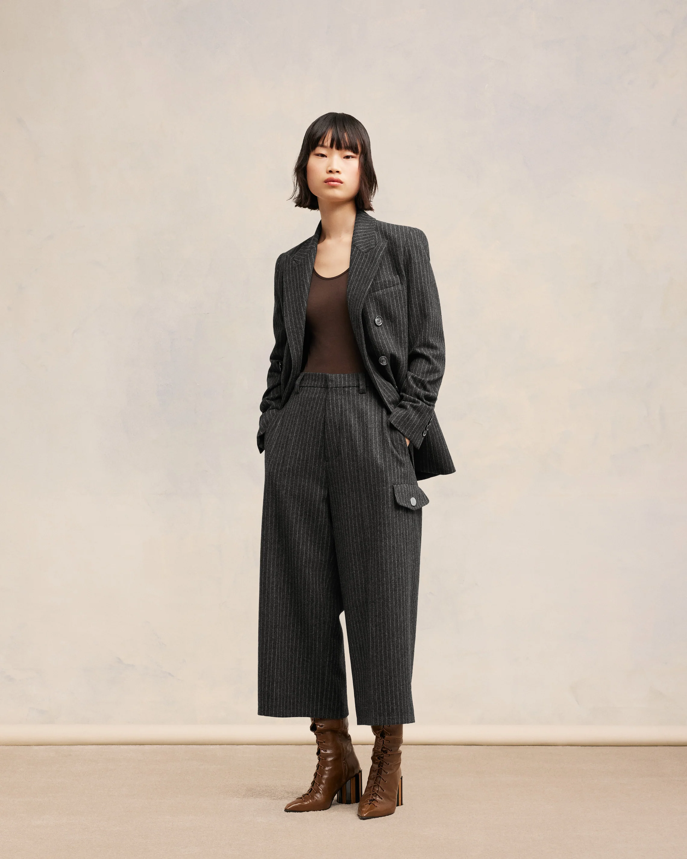 Dark Grey/ Off White Military Bermuda - leoleo123123