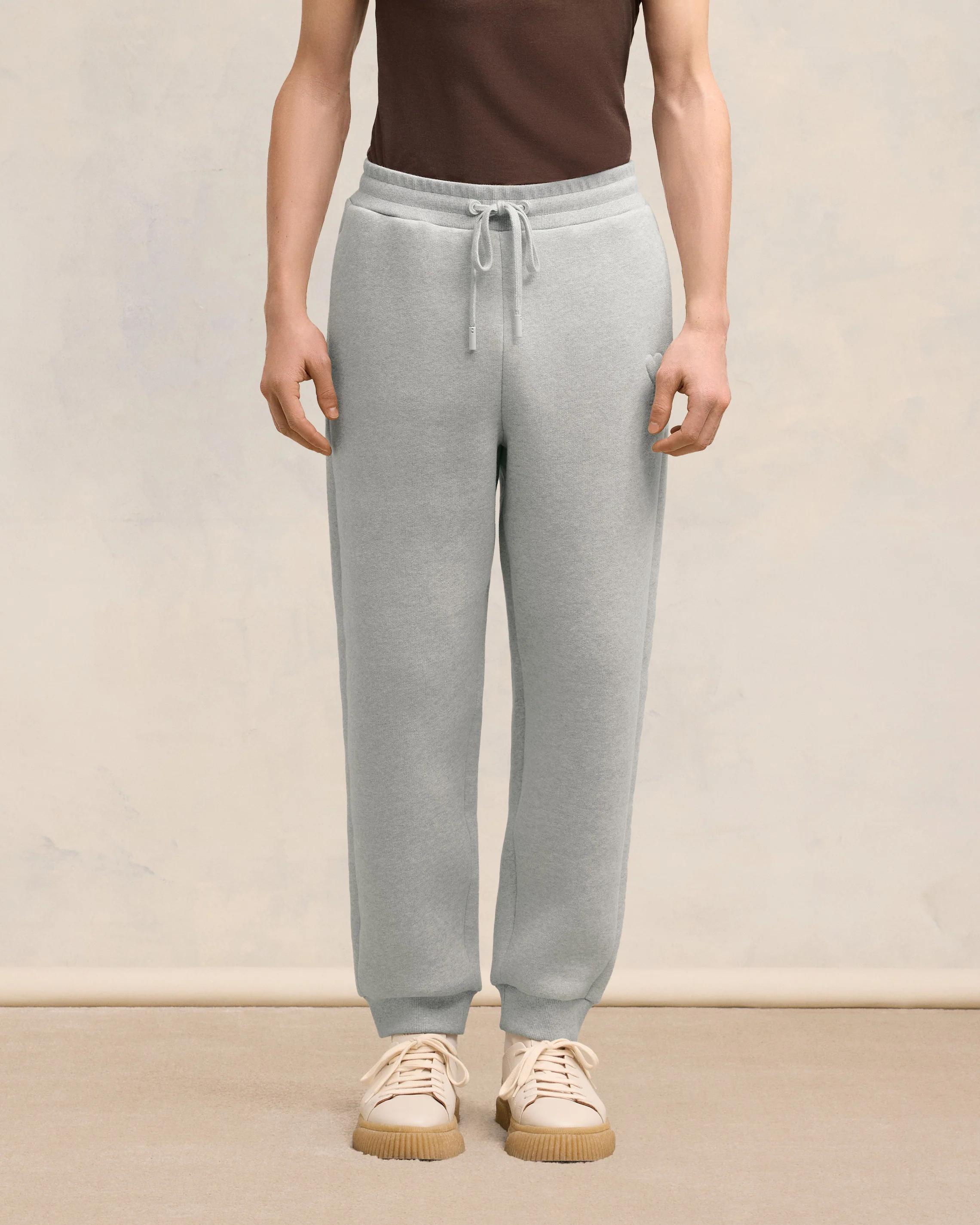 Heather Ash Grey Ami De Coeur Track Pants - leoleo123123