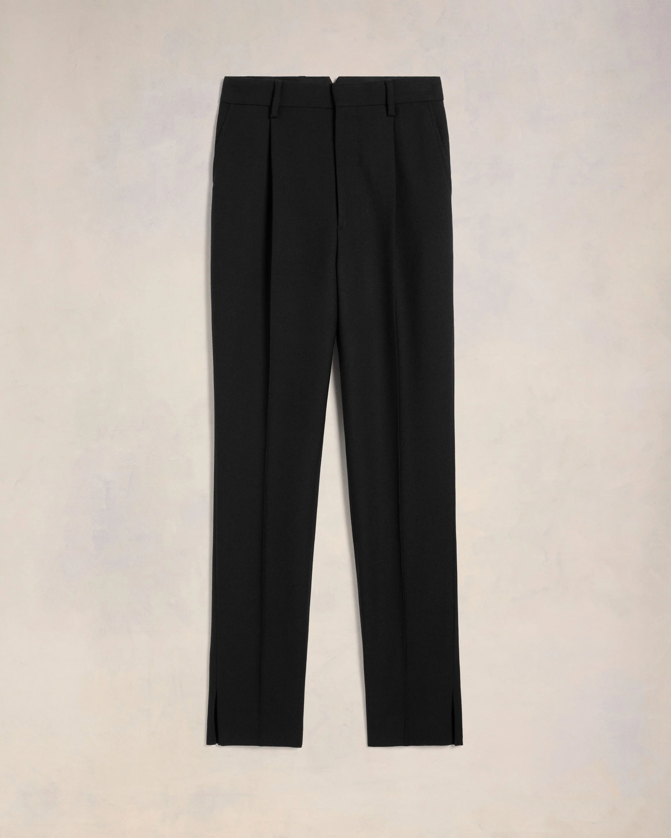 Black High Waisted Cigarette Trousers - leoleo123123