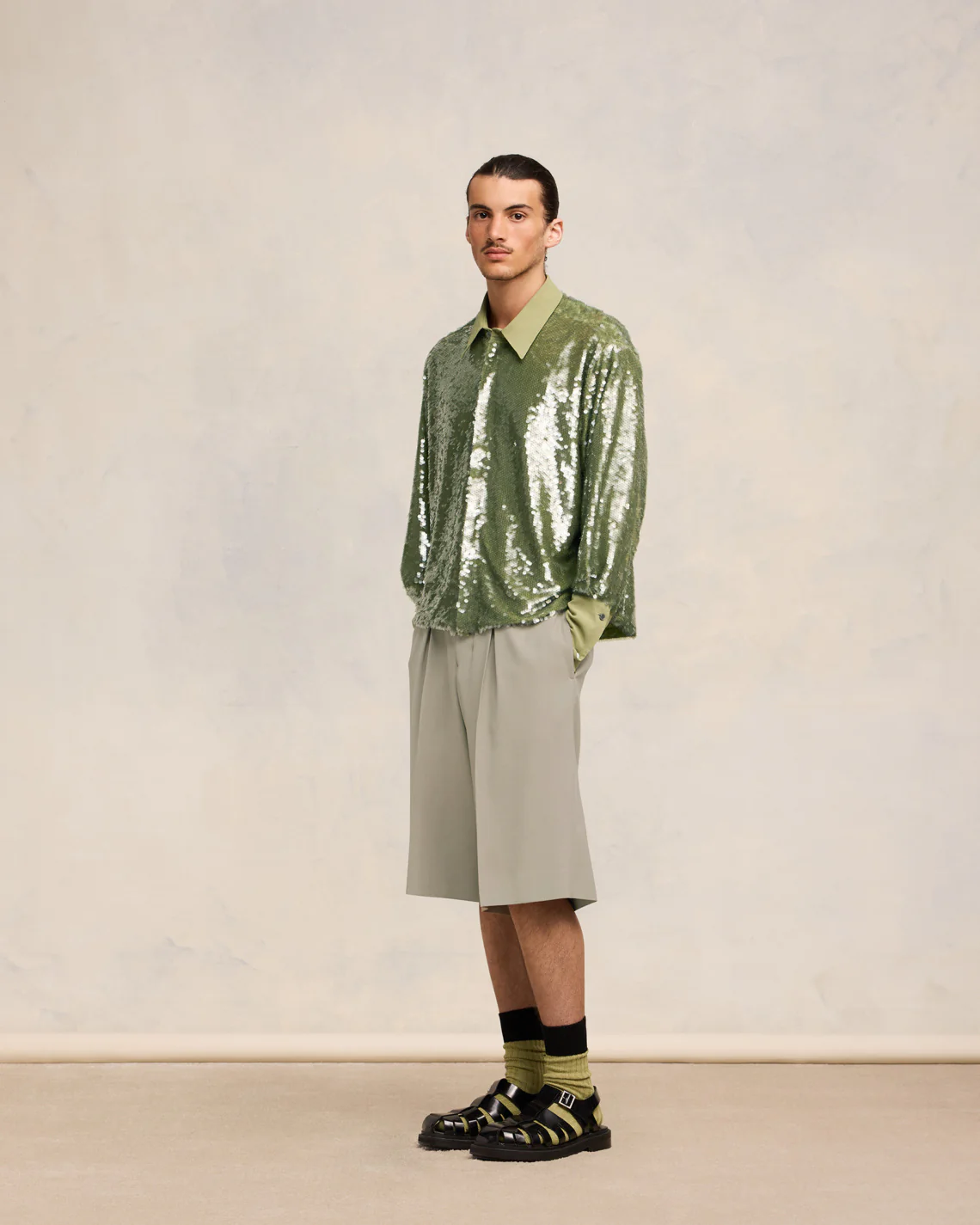 Olive Embroidered Shirt - leoleo123123