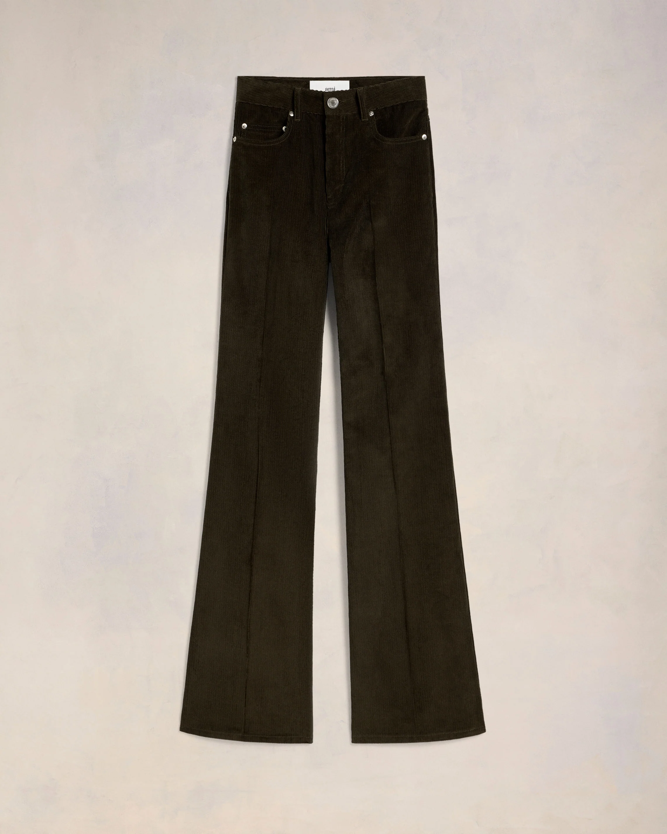 Dark Coffee Flare Fit Trousers - leoleo123123